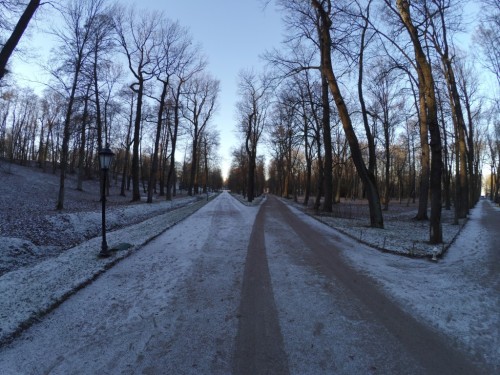 Winter time Petergof - walkways