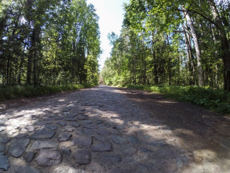 Cobblestone road to the fort. Traces of the Swedish royal road.